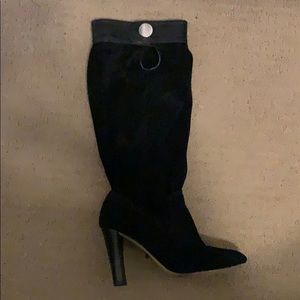 Black Suede Slouchy Michael Kors Boots